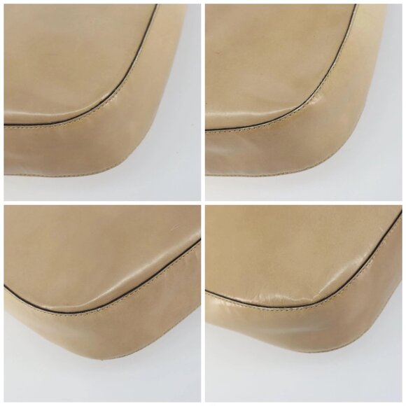 PRADA Shoulder Bag Patent leather Beige Auth ti3531 - Picture 14 of 16